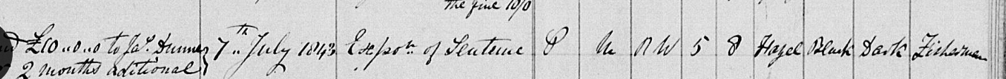 Prison Record William Memery 1843